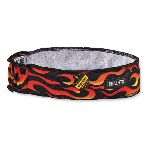 Chill-its 6605 High-performance Terry Cloth Sweatband, Cotton Terry Cloth, One Size, Flames, Ships In 1-3 Business Days