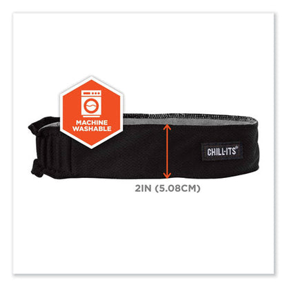 Chill-its 6605 High-perform Terry Cloth Sweatband, Cotton Terry Cloth, One Size Fits Most, Black, Ships In 1-3 Business Days