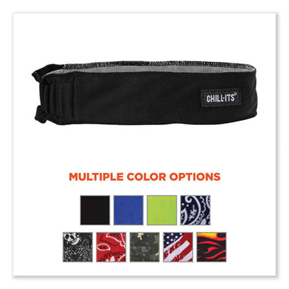Chill-its 6605 High-perform Terry Cloth Sweatband, Cotton Terry Cloth, One Size Fits Most, Black, Ships In 1-3 Business Days