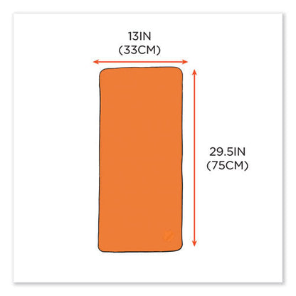 Chill-its 6602 Evaporative Pva Cooling Towel, 29.5 X 13, One Size Fits Most, Pva, Orange, Ships In 1-3 Business Days