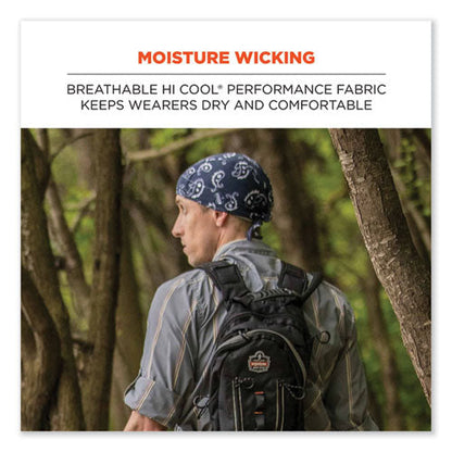 Chill-its 6615 High-performance Bandana Doo Rag W/terry Cloth Sweatband, One Size, Red Western, Ships In 1-3 Business Days