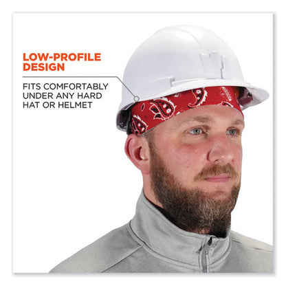 Chill-its 6630 High-performance Terry Cloth Skull Cap, Polyester, One Size Fits Most, Red Western, Ships In 1-3 Business Days