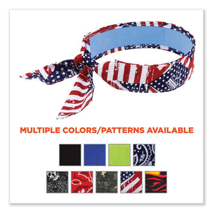 Chill-its 6700ct Cooling Bandana Pva Tie Headband, One Size Fits Most, Stars And Stripes, Ships In 1-3 Business Days