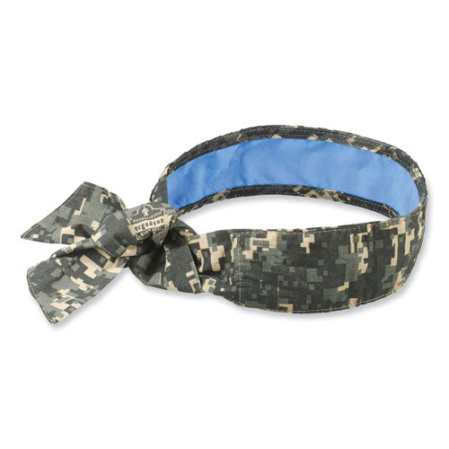 Chill-its 6700ct Cooling Bandana Pva Tie Headband, One Size Fits Most, Camo, Ships In 1-3 Business Days