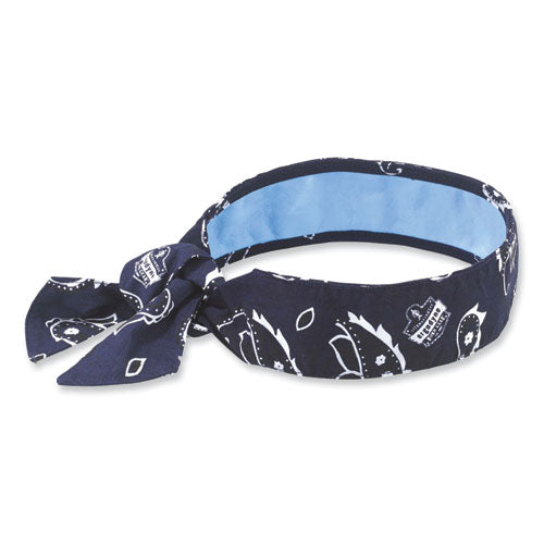 Chill-its 6700ct Cooling Bandana Pva Tie Headband, One Size Fits Most, Navy Western, Ships In 1-3 Business Days