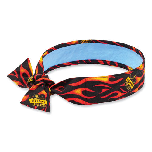 Chill-its 6700ct Cooling Bandana Pva Tie Headband, One Size Fits Most, Flames, Ships In 1-3 Business Days