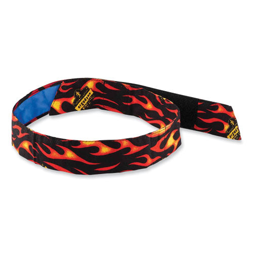 Chill-its 6705ct Cooling Pva Hook And Loop Bandana Headband, One Size Fits Most, Flames, Ships In 1-3 Business Days