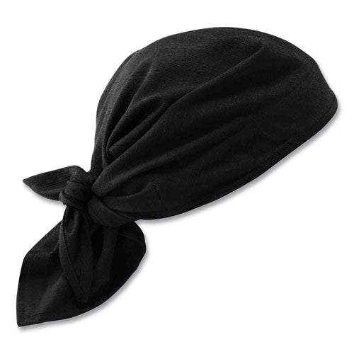 Chill-its 6710ct Cooling Pva Tie Bandana Triangle Hat, One Size Fits Most, Black, Ships In 1-3 Business Days