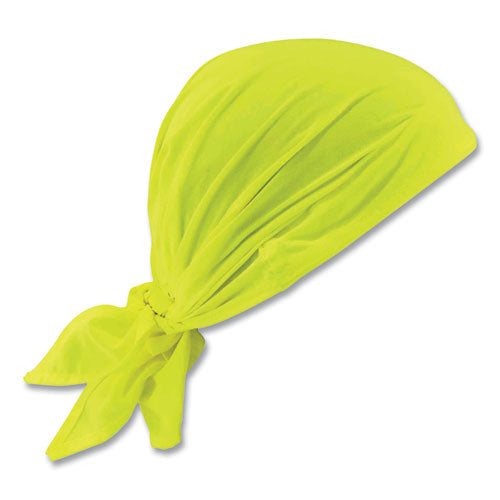 Chill-its 6710ct Cooling Pva Tie Bandana Triangle Hat, One Size Fits Most, Lime, Ships In 1-3 Business Days