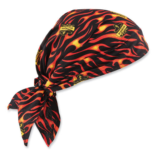 Chill-its 6710ct Cooling Pva Tie Bandana Triangle Hat, One Size Fits Most, Flames, Ships In 1-3 Business Days