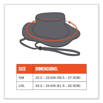 Chill-its 8935mf Hi-vis Microfiber Ranger Sun Hat, Small/medium, Lime, Ships In 1-3 Business Days