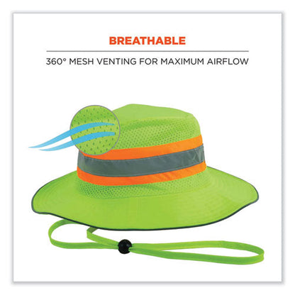 Chill-its 8935mf Hi-vis Microfiber Ranger Sun Hat, Small/medium, Lime, Ships In 1-3 Business Days