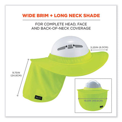 Chill-its 6660 Hard Hat Brim + Neck Shade, 19.5 X 9.75, Lime, Ships In 1-3 Business Days