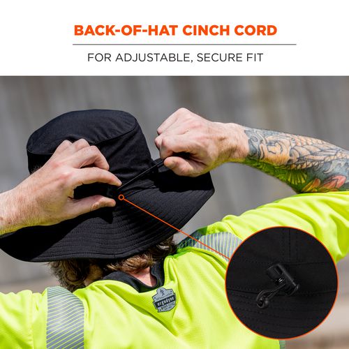 Chill-its 8939 Cooling Bucket Hat, Polyester/spandex, One Size Fits Most, Black, Ships In 1-3 Business Days