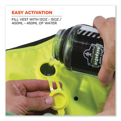 Chill-its 6685 Premium Dry Evaporative Cooling Vest With Zipper, Nylon, 2x-large, Lime, Ships In 1-3 Business Days