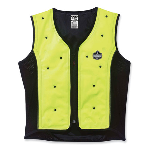 Chill-its 6685 Premium Dry Evaporative Cooling Vest With Zipper, Nylon, 3x-large, Lime, Ships In 1-3 Business Days