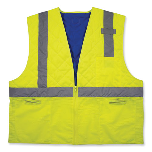 Chill-its 6668 Class 2 Hi-vis Safety Cooling Vest, Polymer, Medium, Lime, Ships In 1-3 Business Days