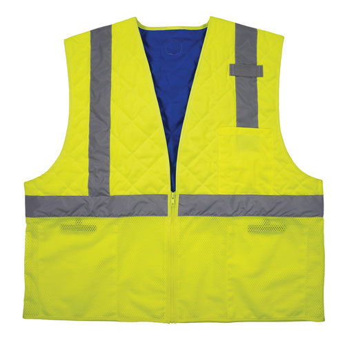 Chill-its 6668 Class 2 Hi-vis Safety Cooling Vest, Polymer, X-large, Lime, Ships In 1-3 Business Days