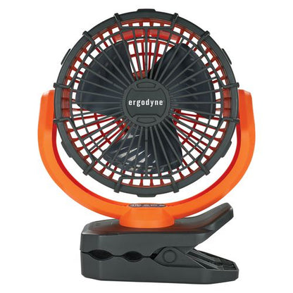 Chill-its 6090 Rechargeable Portable Jobsite Fan, 9.5, Orange/black, Ships In 1-3 Business Days