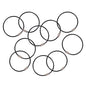 Arsenal 5719 Wire Cable Key Ring, 1.88" Dia, Iron, Black, 10/pack, Ships In 1-3 Business Days