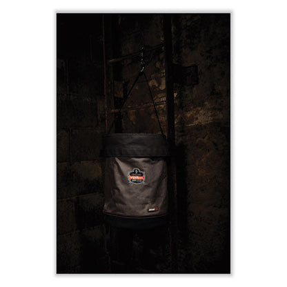 Arsenal 5940t Swiveling Carabiner Canvas Hoist Bucket And Top, 150 Lb, Gray, Ships In 1-3 Business Days