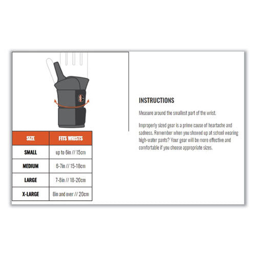 Proflex 670 Ambidextrous Single Strap Wrist Support, Large, Fits Left/right Hand, Black, Ships In 1-3 Business Days
