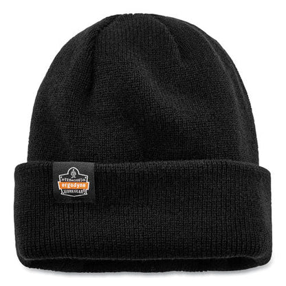 N-ferno 6811z Rib Knit Hat With Zipper For Bump Cap Insert, One Size Fits Most, Black, Ships In 1-3 Business Days