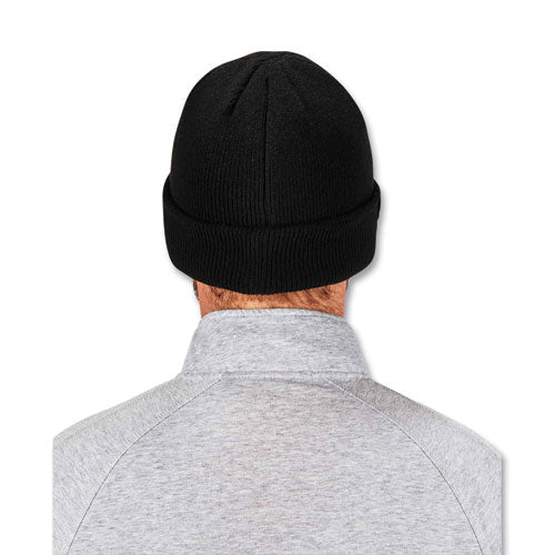 N-ferno 6811z Rib Knit Hat With Zipper For Bump Cap Insert, One Size Fits Most, Black, Ships In 1-3 Business Days