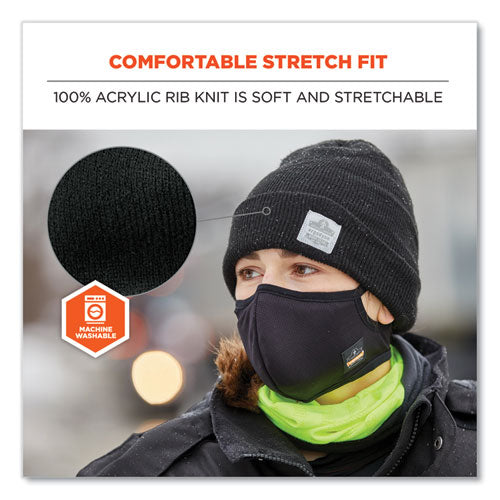 N-ferno 6806 Cuffed Rib Knit Winter Hat, One Size Fits Most, Lime, Ships In 1-3 Business Days