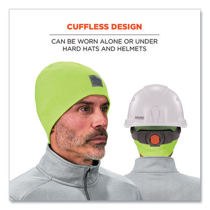 N-ferno 6812 Rib Knit Beanie, One Size Fits Most, Lime, Ships In 1-3 Business Days