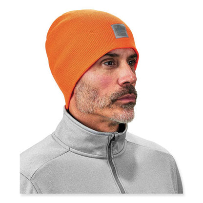 N-ferno 6812 Rib Knit Beanie, One Size Fits Most, Orange, Ships In 1-3 Business Days