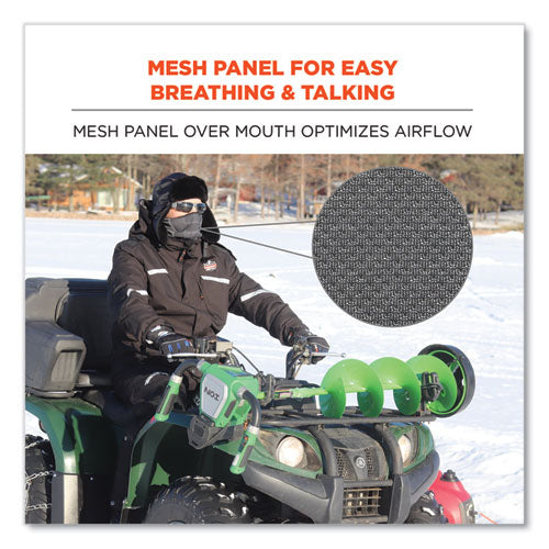 N-ferno 6823 Hinged Balaclava Face Mask, Fleece, One Size Fits Most, Black, Ships In 1-3 Business Days