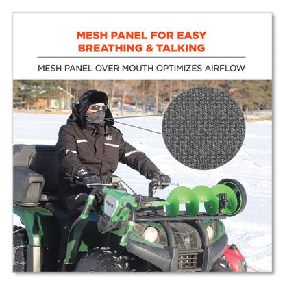 N-ferno 6823 Hinged Balaclava Face Mask, Fleece, One Size Fits Most, Black, Ships In 1-3 Business Days