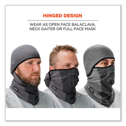 N-ferno 6823 Hinged Balaclava Face Mask, Fleece, One Size Fits Most, Gray, Ships In 1-3 Business Days