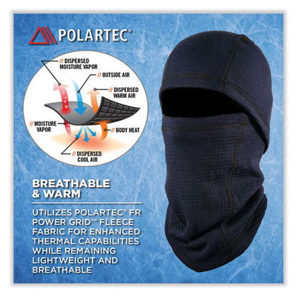 N-ferno 6847 Fr Dual Compliant Balaclava Face Mask, Polartec Fr Power Grid Fleece, One Size, Navy, Ships In 1-3 Business Days