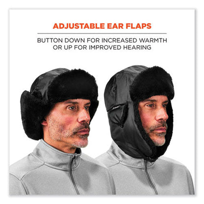 N-ferno 6802z Zippered Trapper Hat, Large/x-large, Black, Ships In 1-3 Business Days