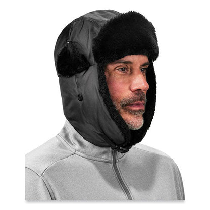 N-ferno 6802z Zippered Trapper Hat, Large/x-large, Black, Ships In 1-3 Business Days