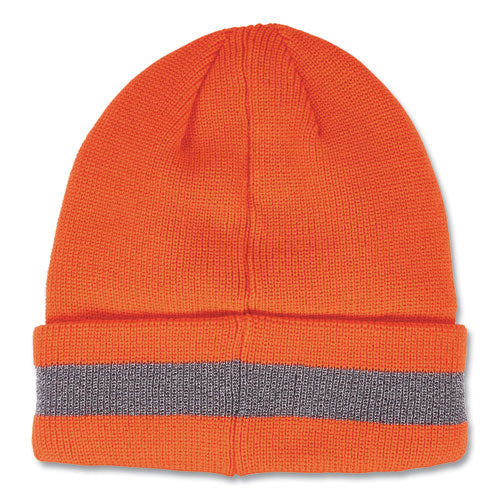 N-ferno 6803 Reflective Rib Knit Winter Hat, One Size Fits Most, Orange, Ships In 1-3 Business Days