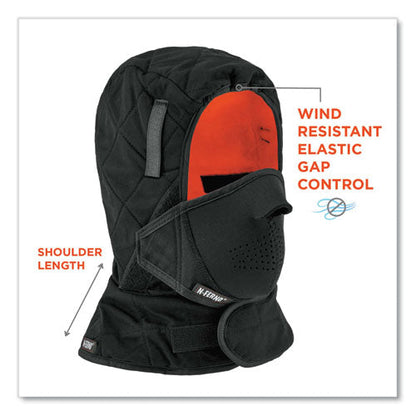 N-ferno 6878 3-layer Winter Liner + Mouthpiece Kit, Fleece/neoprene/polyester, One Size, Black, Ships In 1-3 Business Days