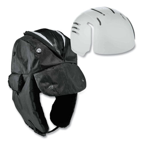 N-ferno 6802zi Zipper Trapper Hat + Universal Bump Cap, L/xl, Black, Ships In 1-3 Business Days