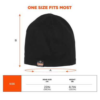 N-ferno 6813 Winter Skull Cap Helmet Liner, Polyester; Spandex, One Size Fits Most, Black, Ships In 1-3 Business Days