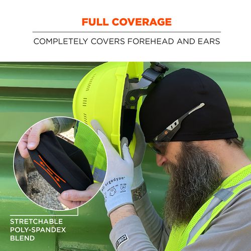 N-ferno 6813 Winter Skull Cap Helmet Liner, Polyester; Spandex, One Size Fits Most, Black, Ships In 1-3 Business Days