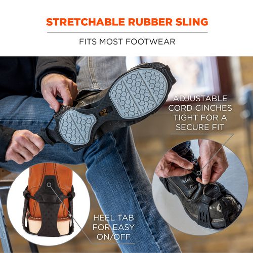 Trex 6326 Spikeless Slip- And Oil-resistant Traction Device, Large (mens Size 9.5 To 11), Black, Pair, Ships In 1-3 Bus Days