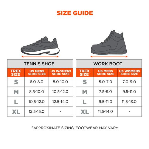 Trex 6326 Spikeless Slip- And Oil-resistant Traction Device, Large (mens Size 9.5 To 11), Black, Pair, Ships In 1-3 Bus Days