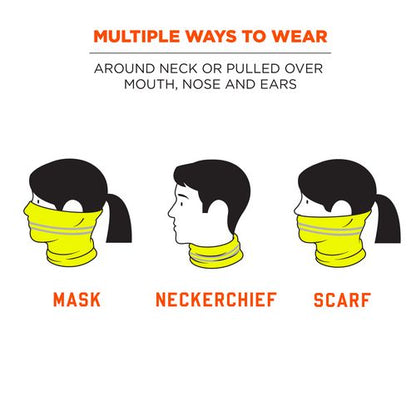 N-ferno 6961 Reflective Winter Neck Gaiter, One Size Fits Most, Lime, Ships In 1-3 Business Days