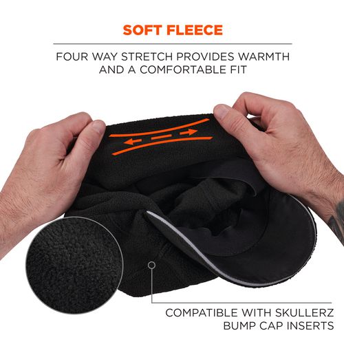 N-ferno 6807 Winter Baseball Cap With Ear Flaps, One Size Fits Most, Black, Ships In 1-3 Business Days