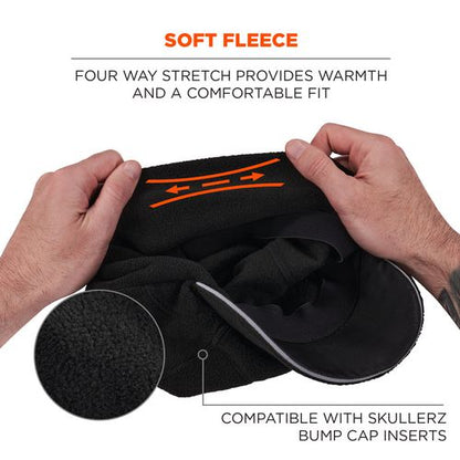 N-ferno 6807 Winter Baseball Cap With Ear Flaps, One Size Fits Most, Black, Ships In 1-3 Business Days