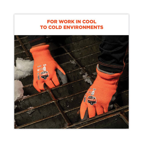 Proflex 7401 Coated Lightweight Winter Gloves, Orange, X-large, Pair, Ships In 1-3 Business Days