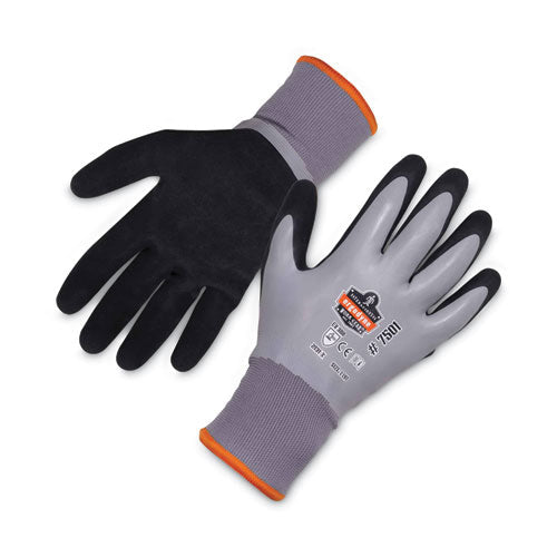 Proflex 7501 Coated Waterproof Winter Gloves, Gray, Large, Pair, Ships In 1-3 Business Days