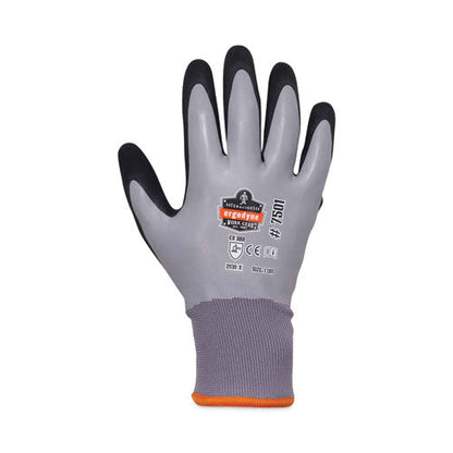 Proflex 7501 Coated Waterproof Winter Gloves, Gray, Large, Pair, Ships In 1-3 Business Days